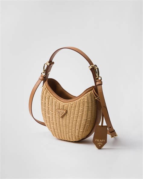 Wicker And Leather Prada Arqué Bag.